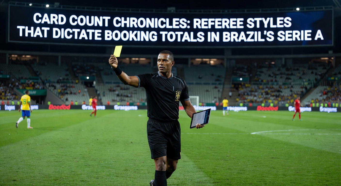 Detailed view of referee notes and card records from a Brazilian Serie A fixture
