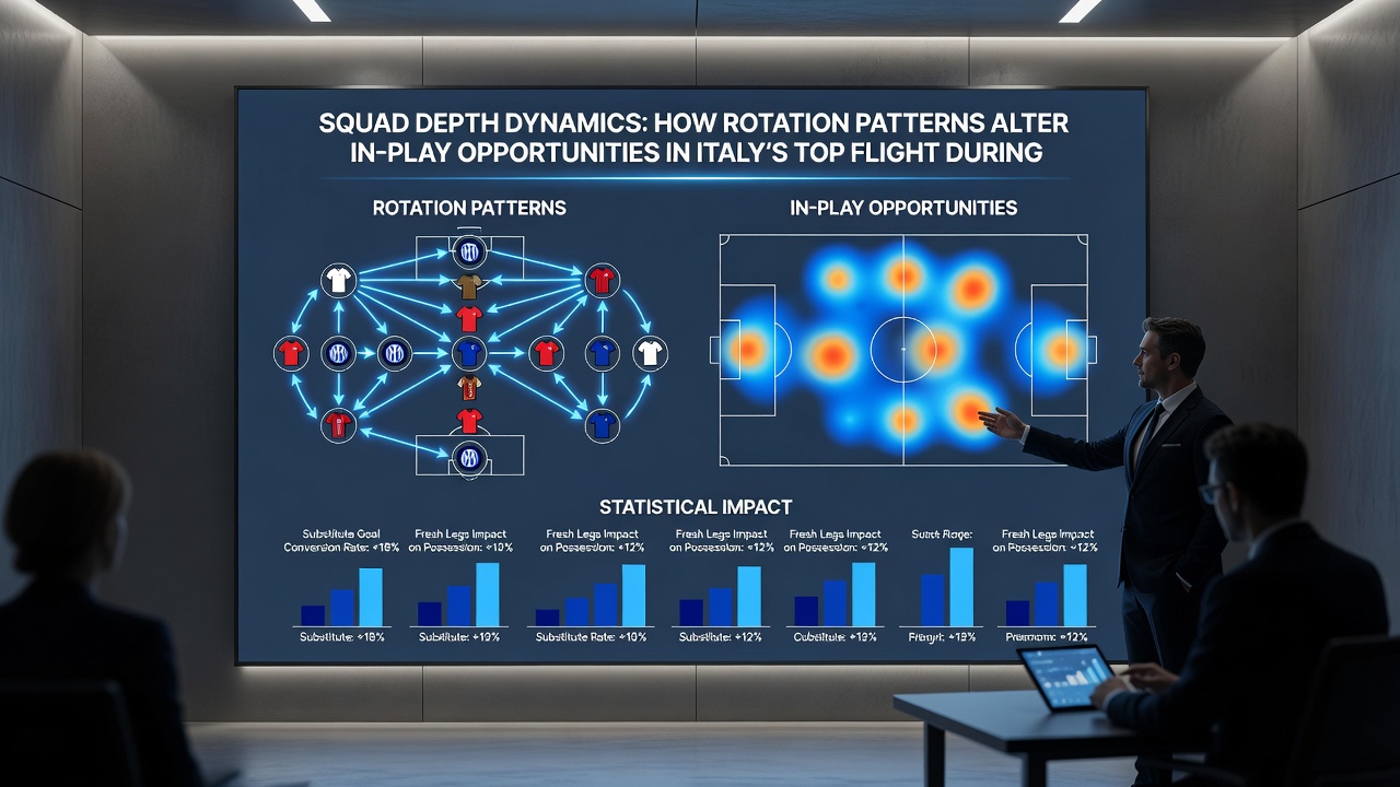 Tactical board and substitution board during a Serie A match highlighting rotation impact